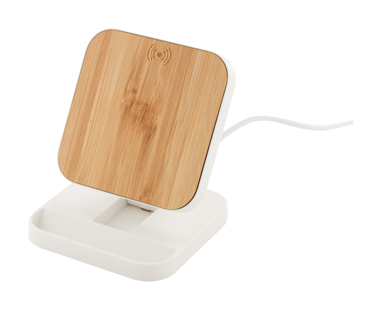 Rabso wireless charger with mobile phone stand - white