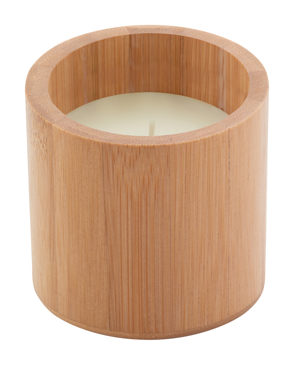 Takebo candle in bamboo - beige
