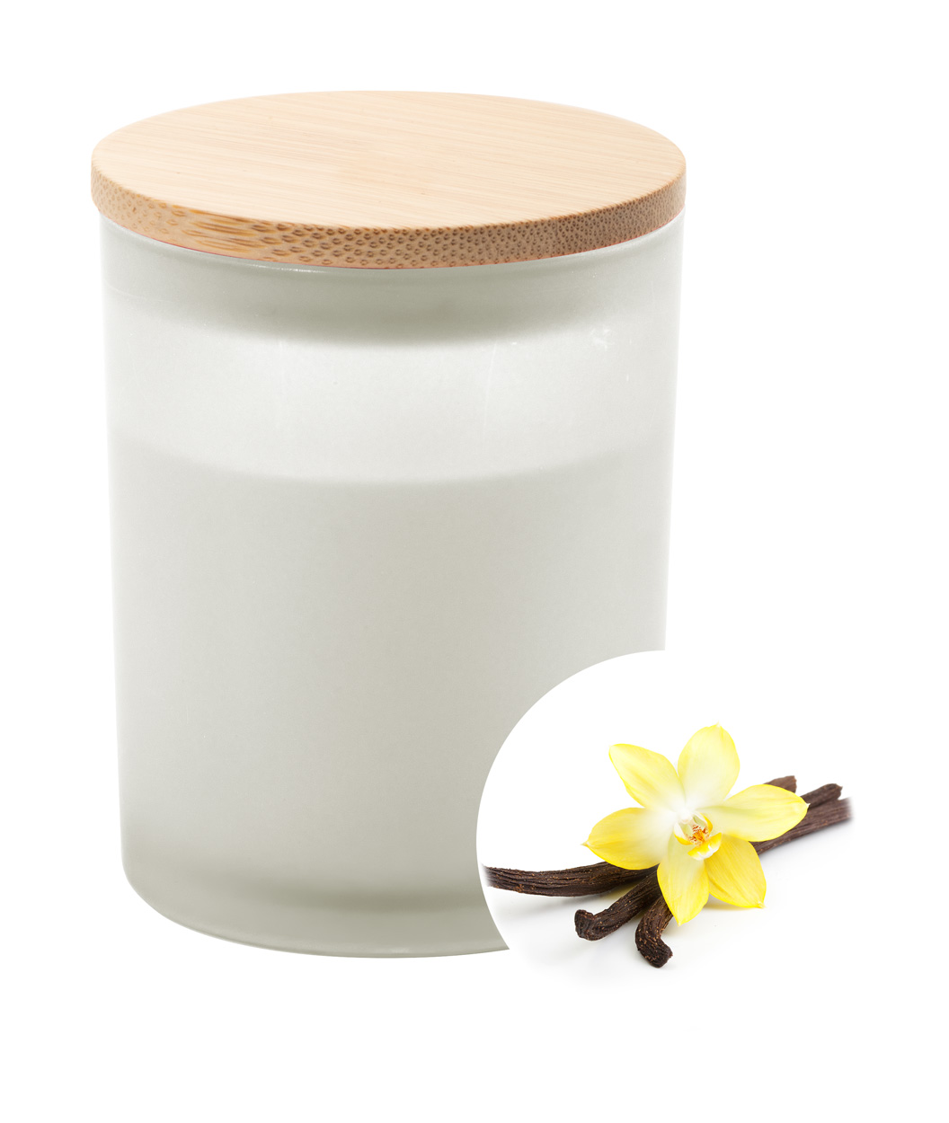 Daizu candle, vanilla - white