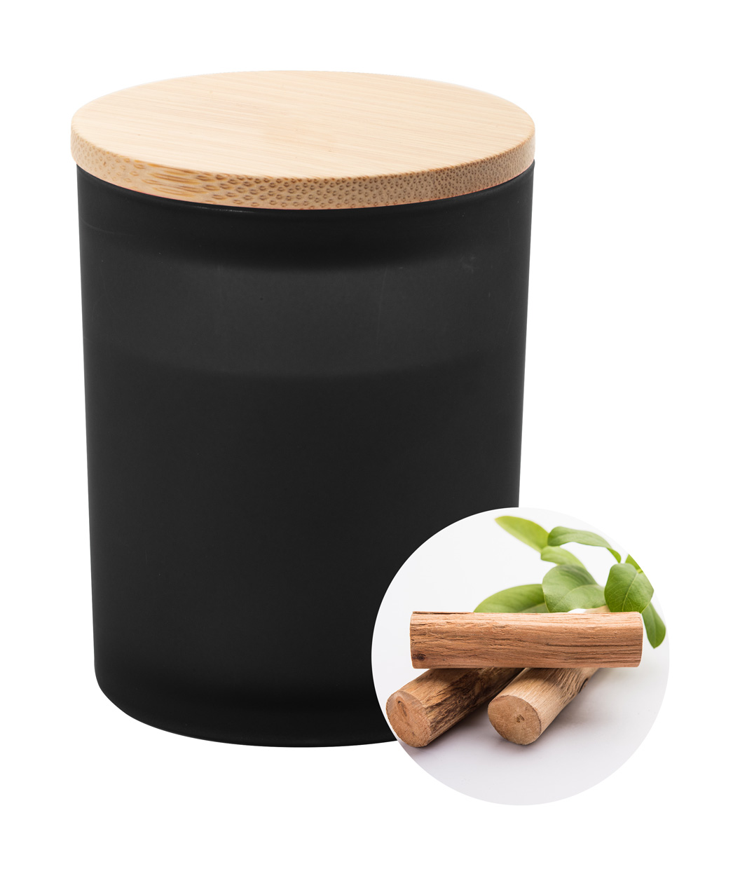 Daizu XL svíčka, santalové dřevo - čierna