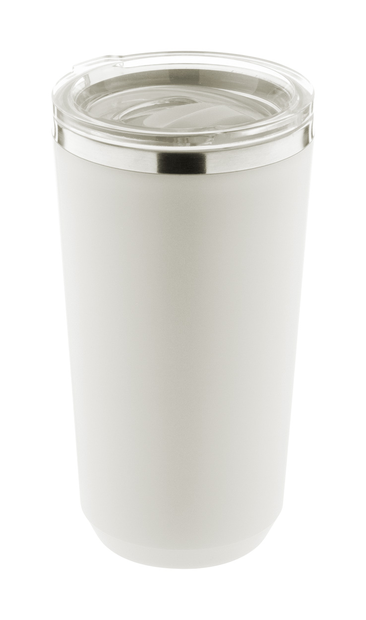 Lungogo thermo mug - white