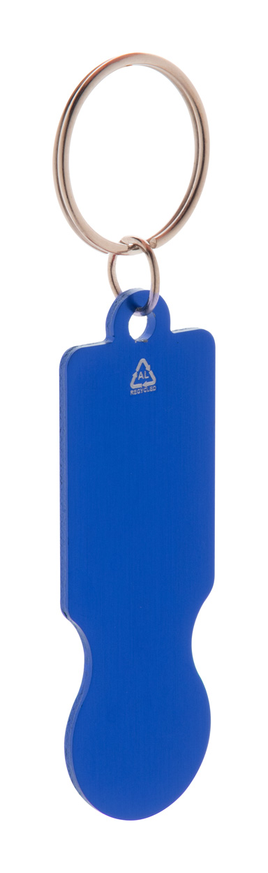 RaluCart key fob with shopping cart token - blau