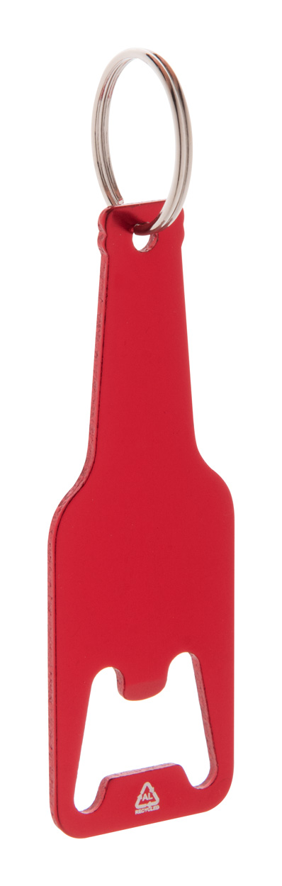 Kaipi přívěšek na klíče s otvírákem na láhve - červená