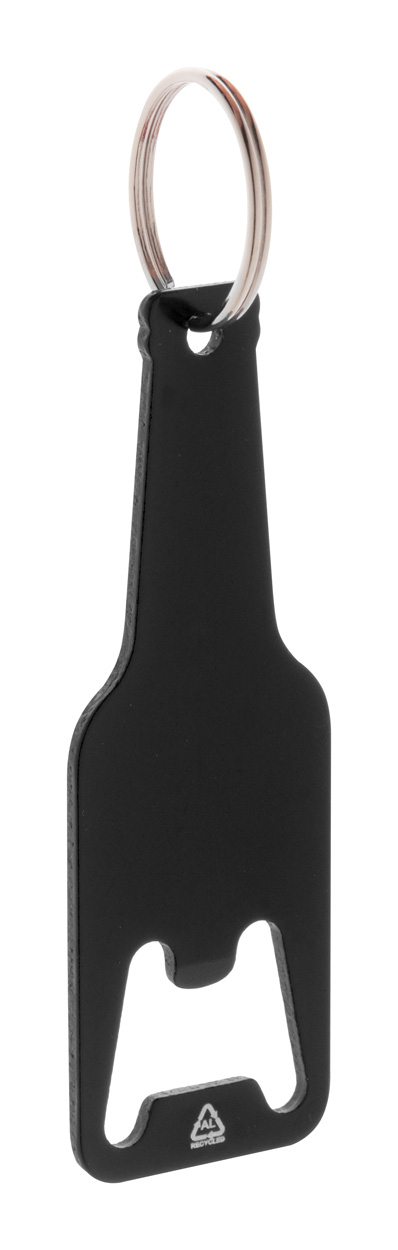 Kaipi keychain with bottle opener - black