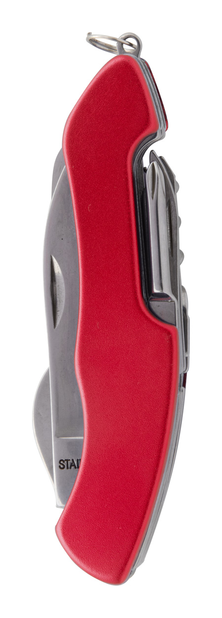 Breithorn mini multifunkční nůž, 8 funkcí - červená