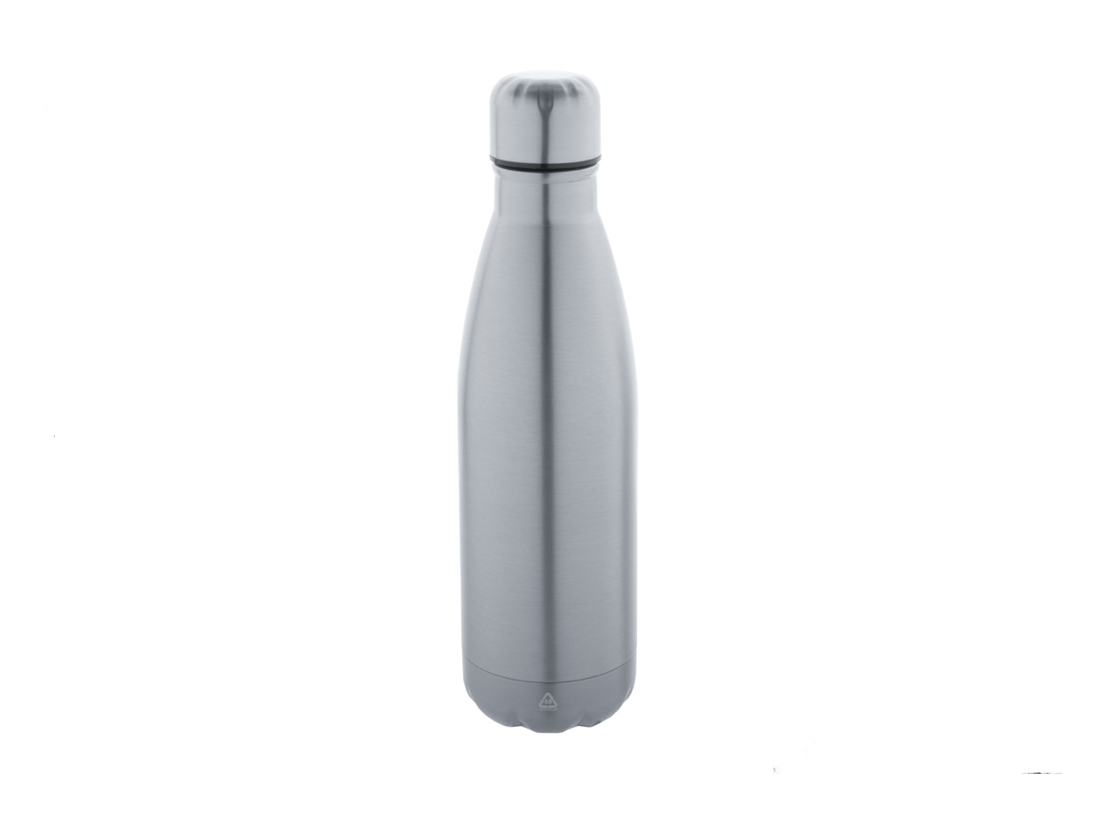 Refill recycled stainless steel bottle - silver