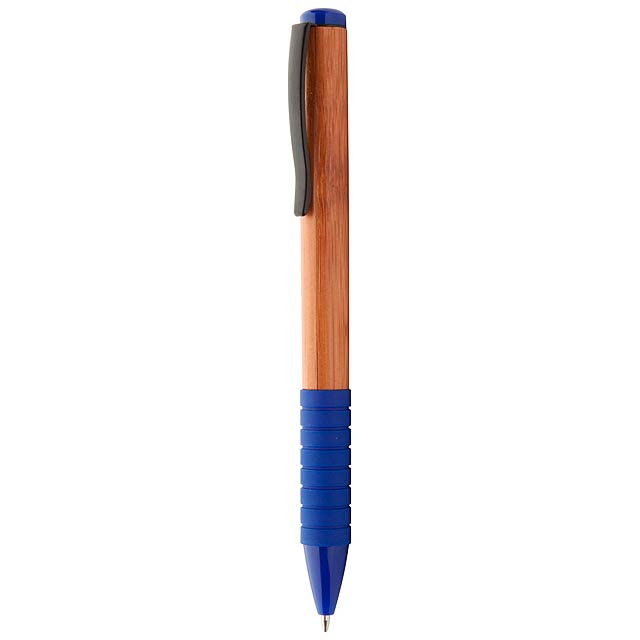 Kugelschreiber aus Bambus  - blau
