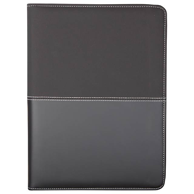 A4 zipped document folder - black