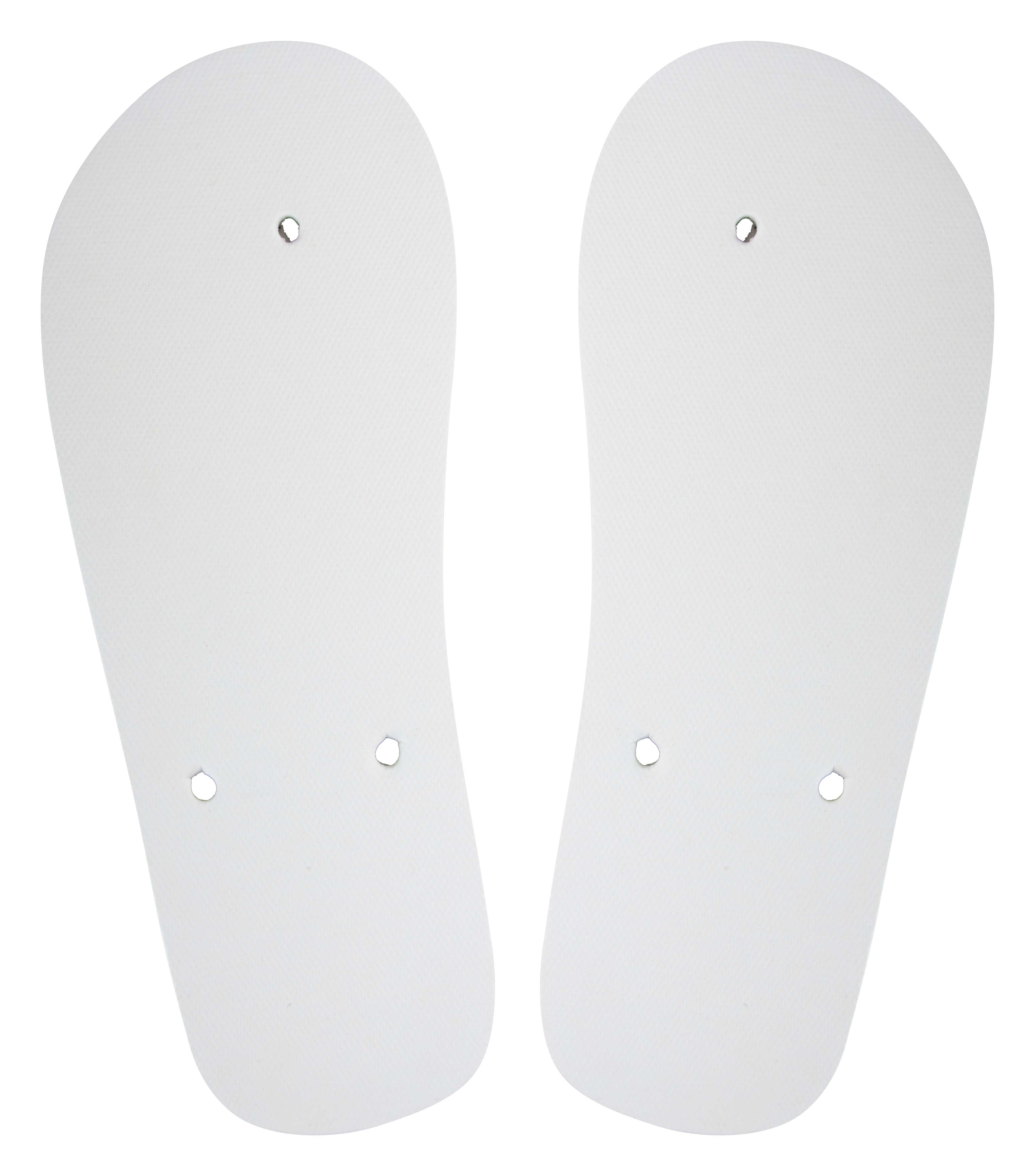 Custom made CreaPlaya beach flip flops - sole - white