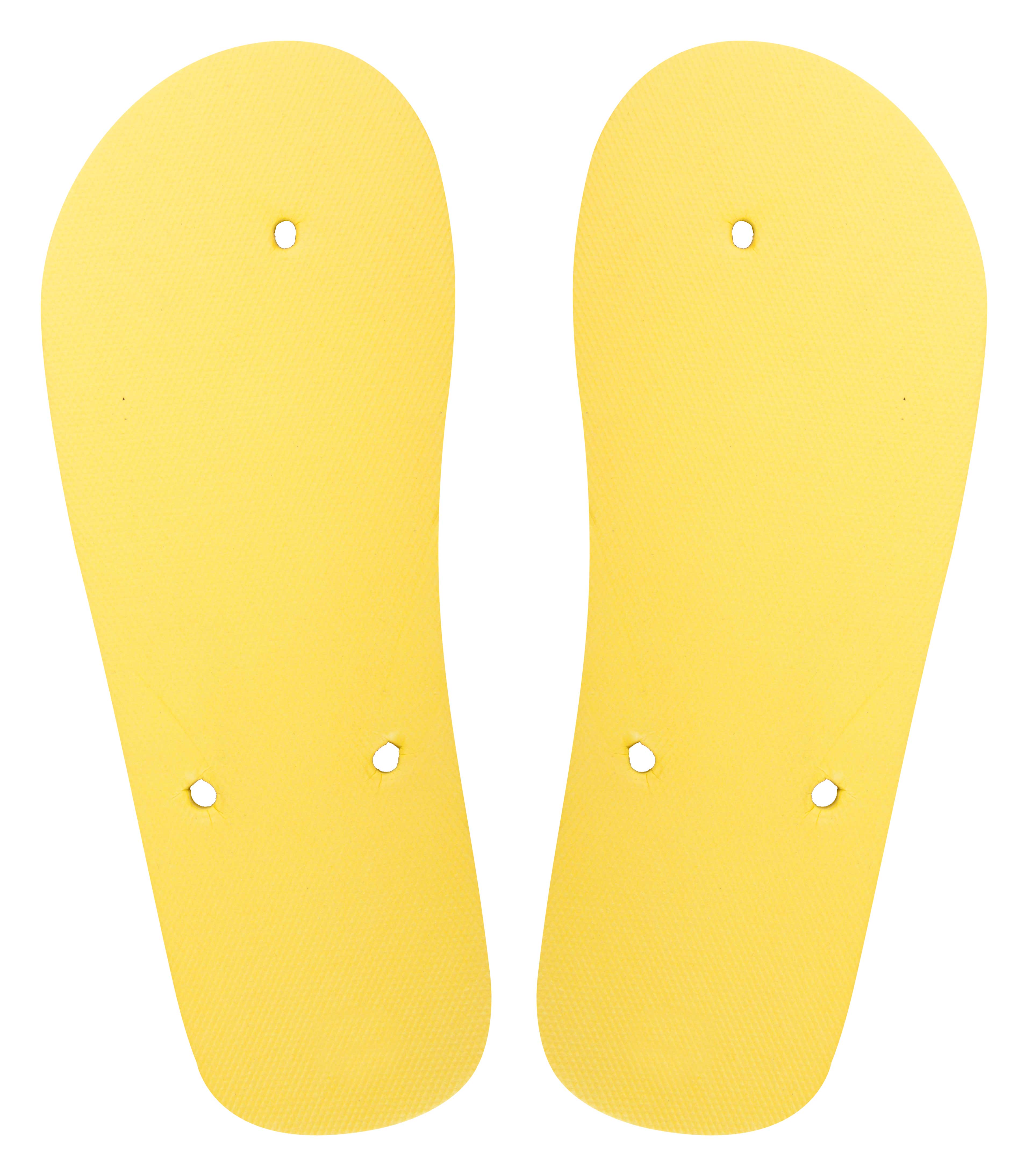 Custom made CreaPlaya beach flip flops - sole - yellow