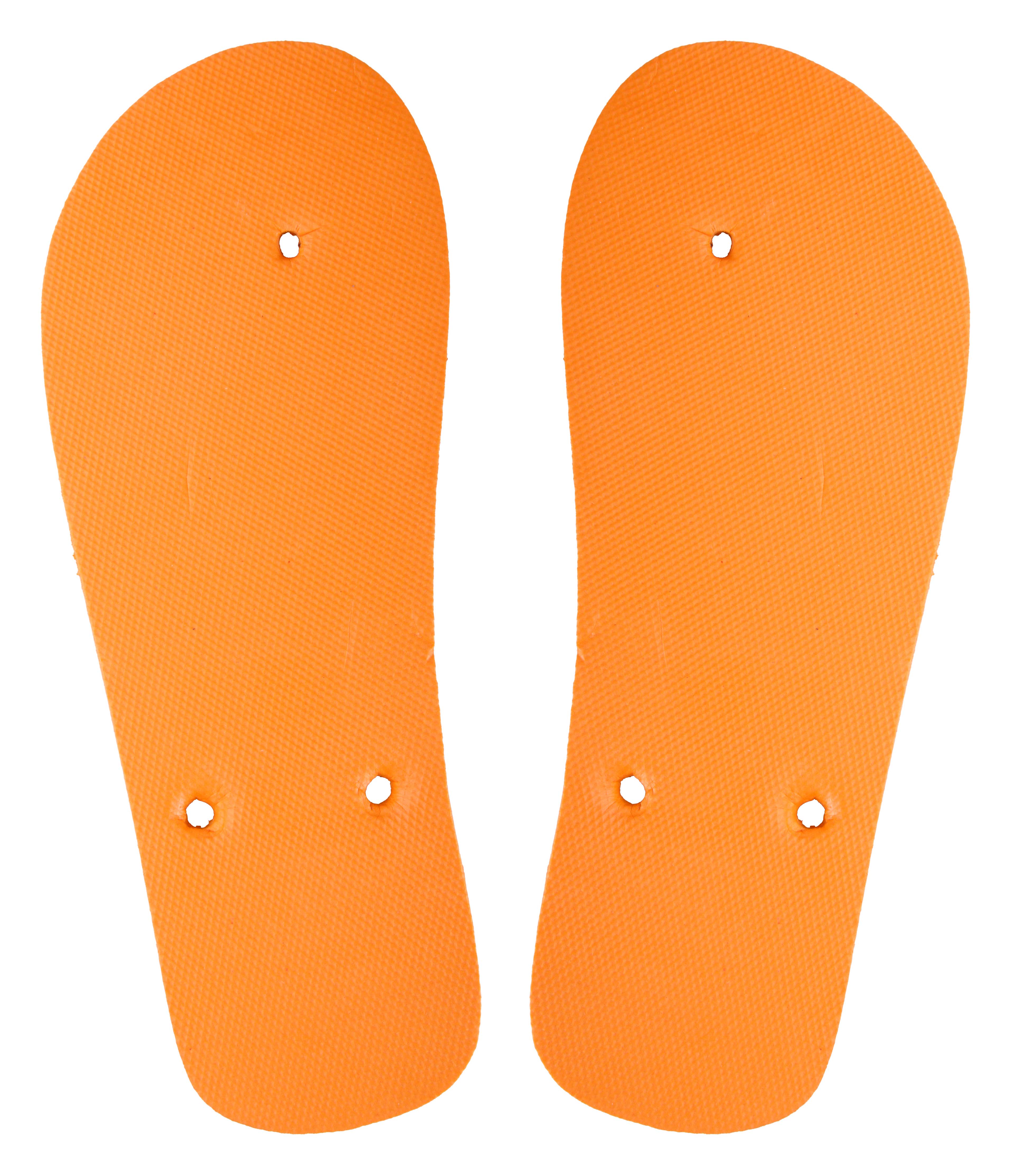 Custom made CreaPlaya beach flip flops - sole - orange