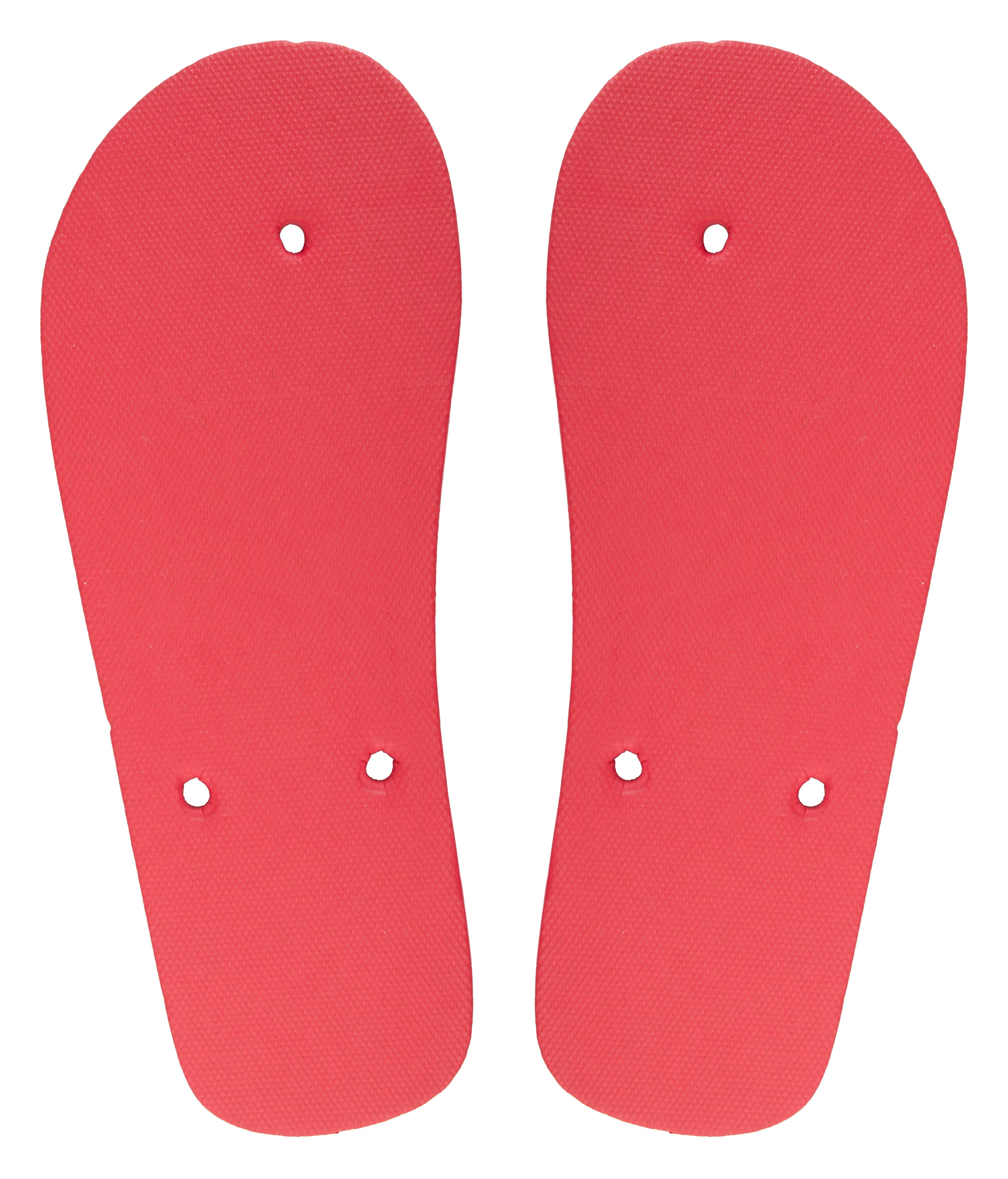 Custom made CreaPlaya beach flip flops - sole - red