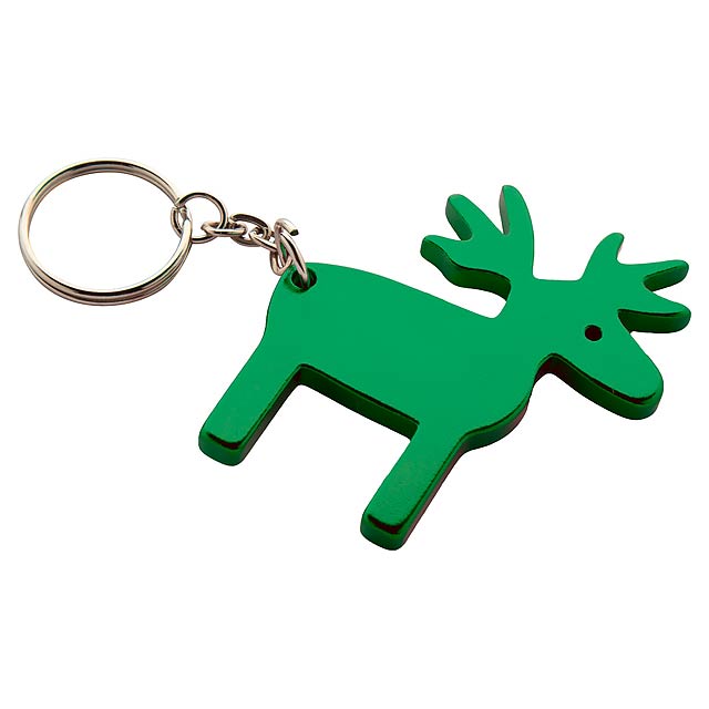 Reinsdyr přívěšek na klíče - zelená