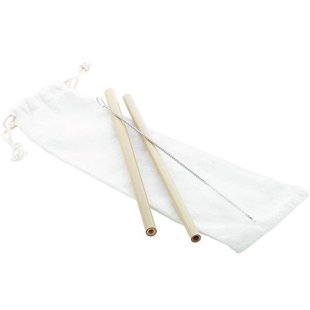 BooSip set of bamboo straws - wood