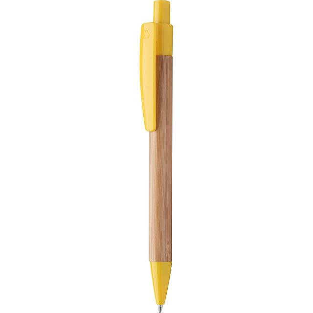 Colothic bambusové kuličkové pero - žlutá