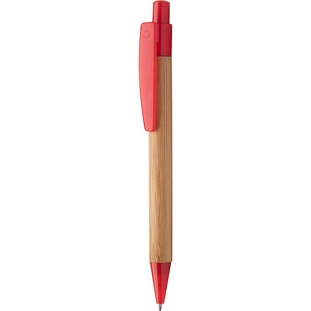 Colothic bambusové kuličkové pero - červená