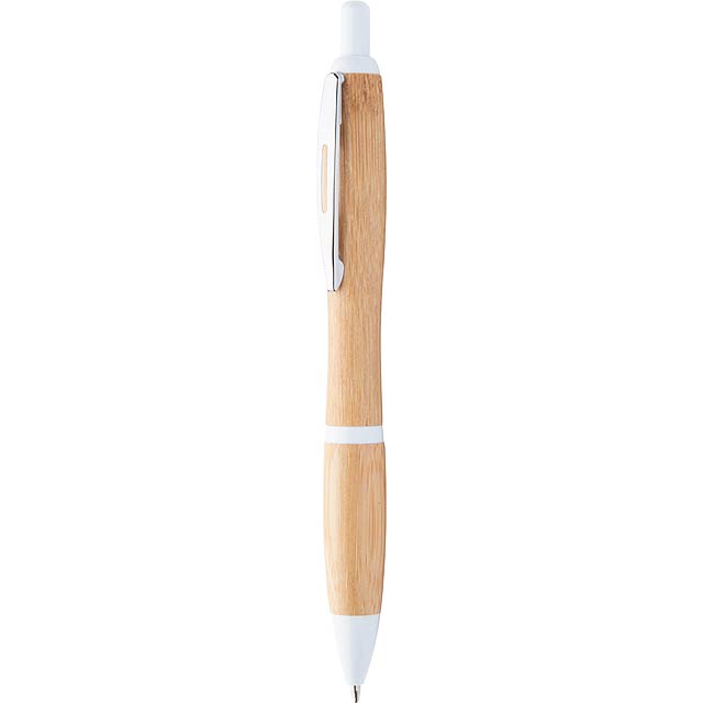 Coldery bambusové kuličkové pero - biela