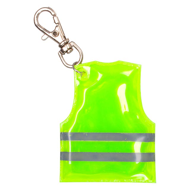 Pit Lane přívěšek na klíče ve tvaru reflexní vesty - žltá