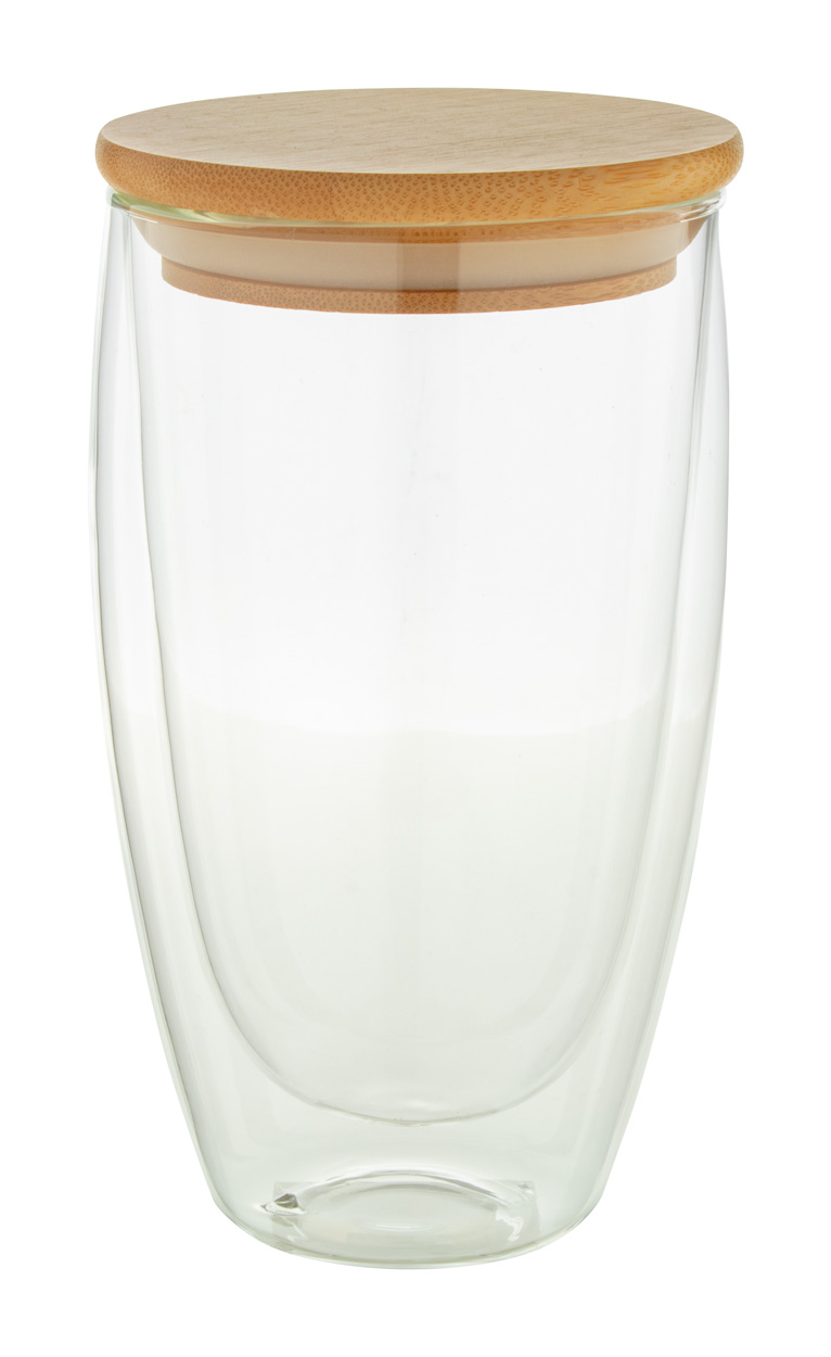 Bondina L glass thermos mug - transparent