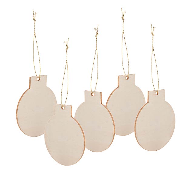 Melbu Christmas decorations for the tree, 5 pcs - Beige
