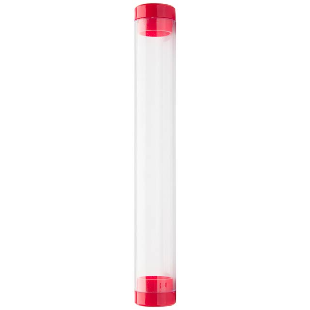 Crube - tube pen case - red