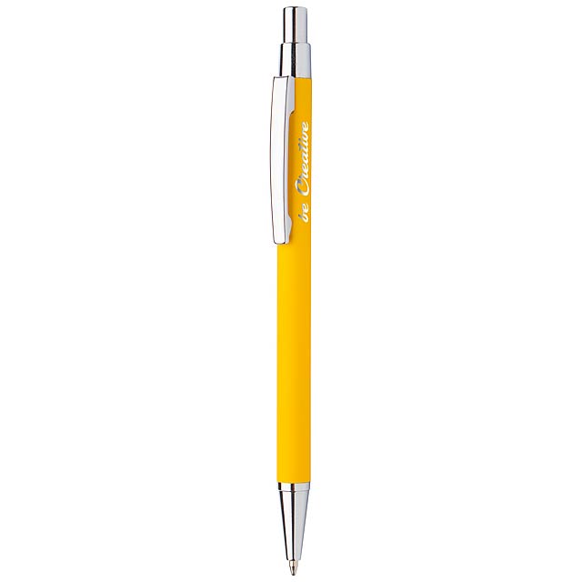Chromy kuličkové pero - žltá