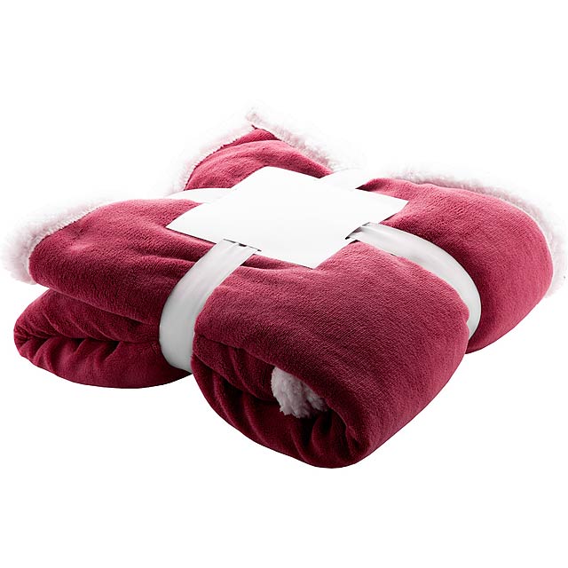 Sammia fleece blanket made of coral - burgundy