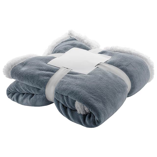 Sammia fleece blanket made of coral - stone grey