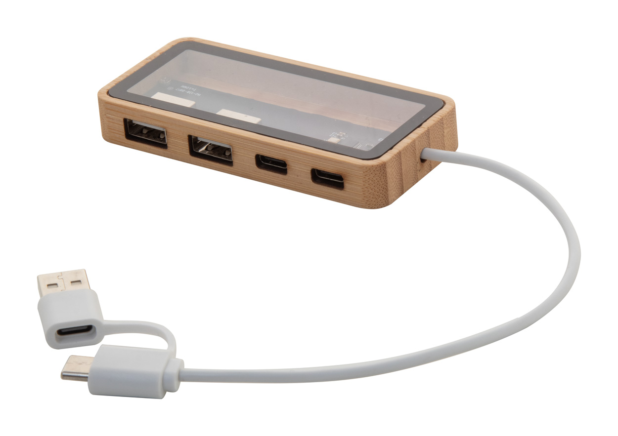 SeeHub průhledný USB hub - přírodní