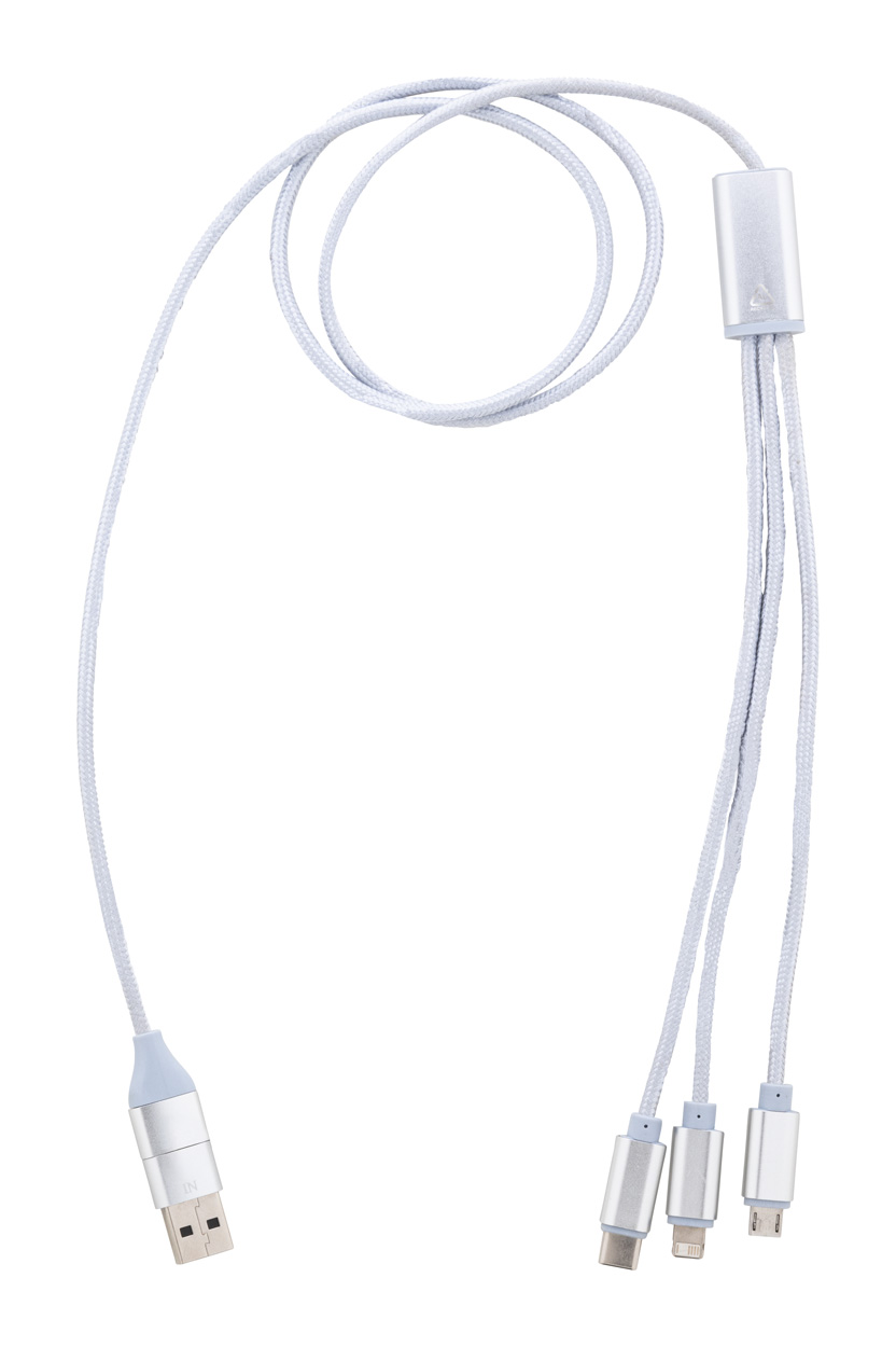 Ralong USB nabíjecí kabel - stříbrná