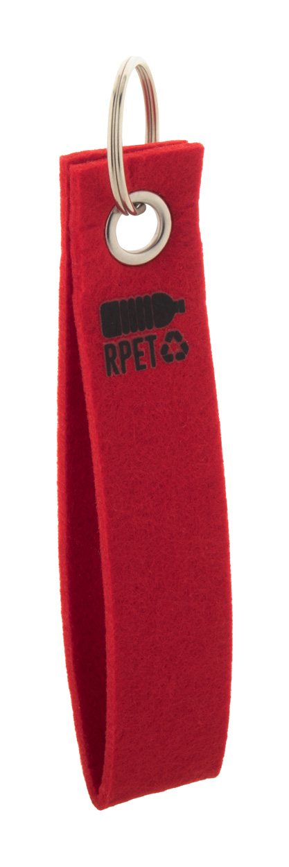 Refek RPET přívěšek na klíče - červená
