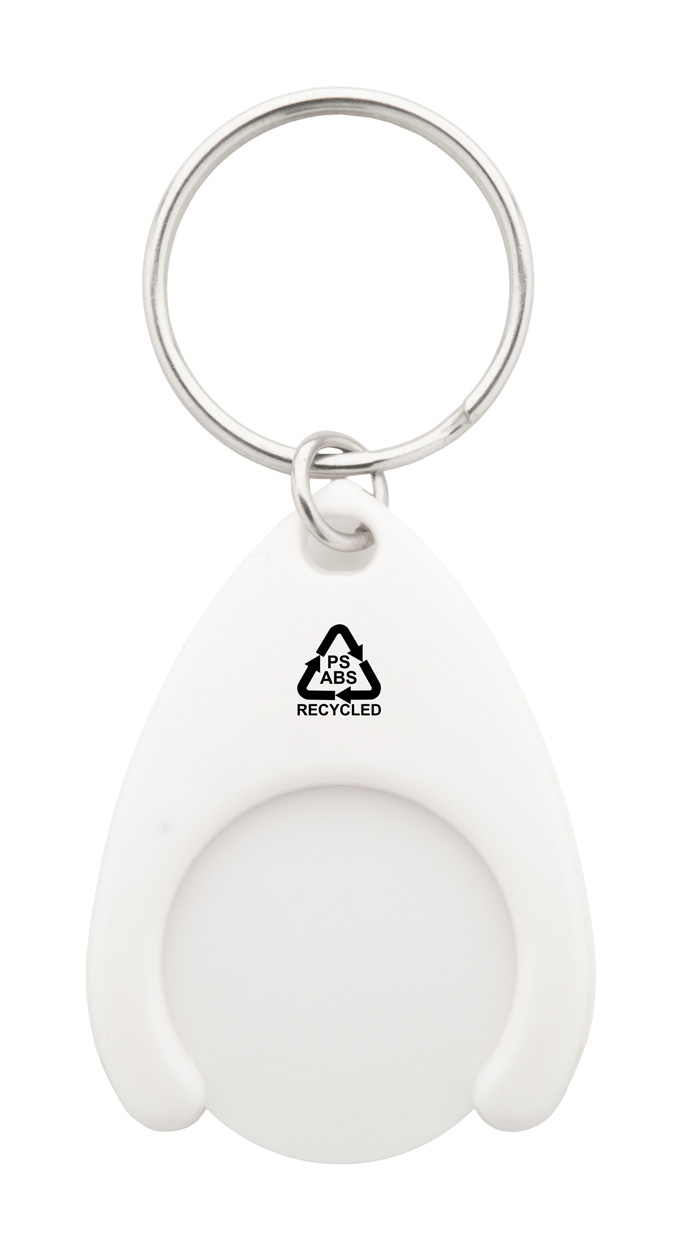 Neppy RABS key fob with trolley token - white
