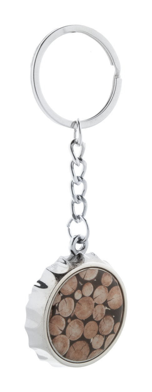 Bubbles keychain with opener - silver
