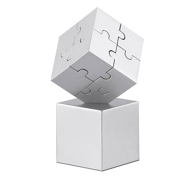 Metall-3D-Puzzle - mattes Silber