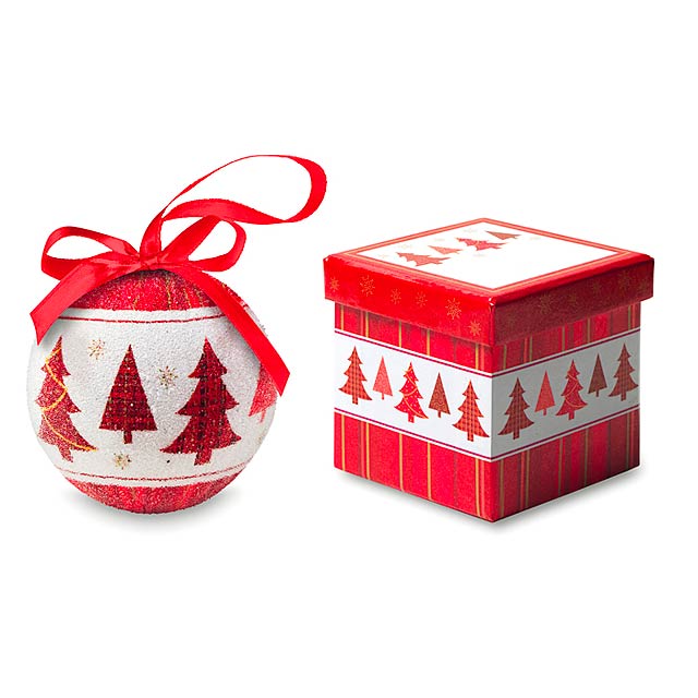 Christmas bauble in gift box - SNOWY - multicolor