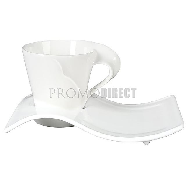 Allure - cup and saucer - white