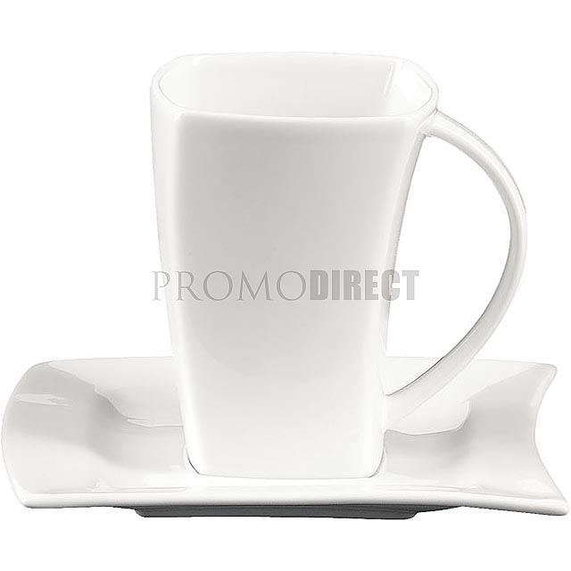 Romantic - Tasse und Untertasse - Weiß 