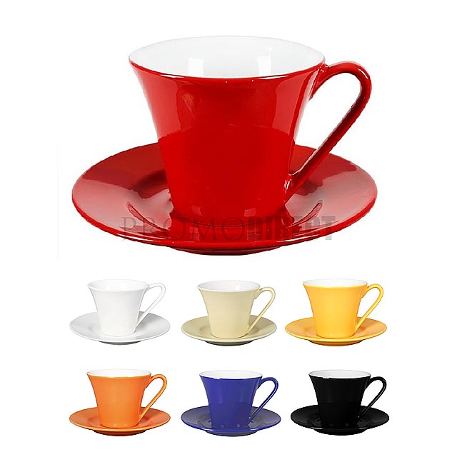 Alicja - cup and saucer - red