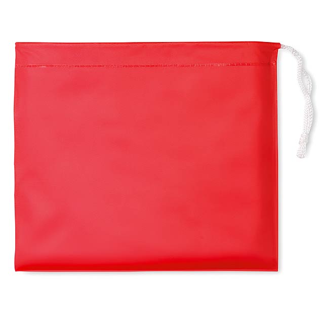 Raincoat in pouch  - red