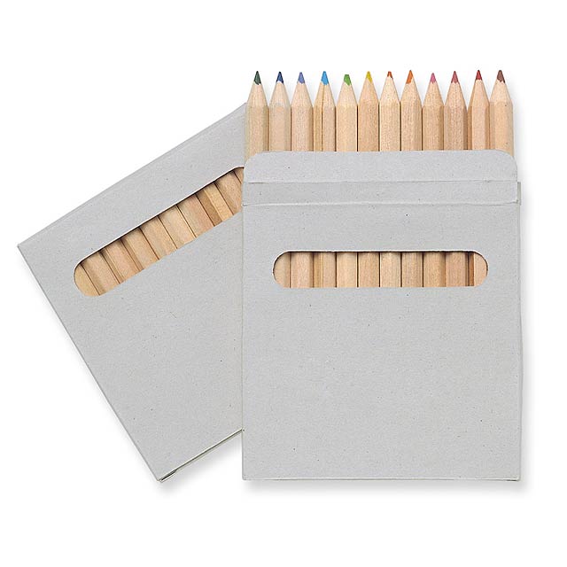 12 coloured pencils set  - brown