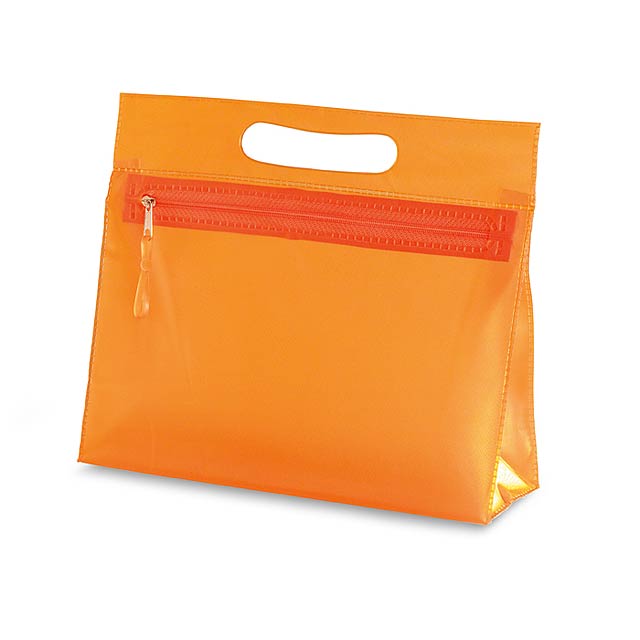 Transparente Kosmetikkoffer - Orange