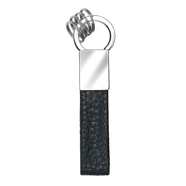 Multi-Ring Schlüsselanhänger - schwarz