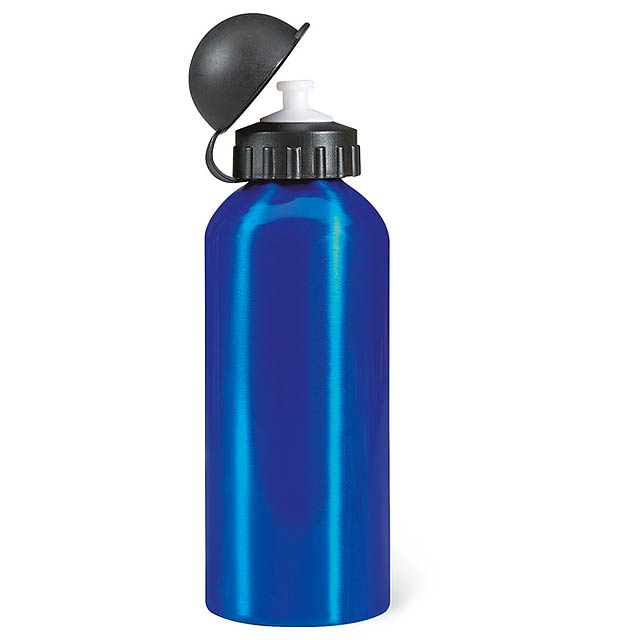 Metal drinking bottle (600 ml)  - blue