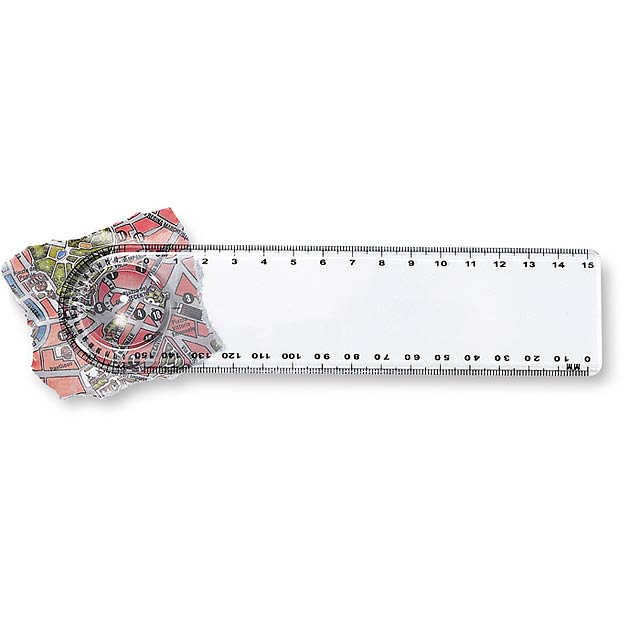 Ruler with magnifier  - transparent