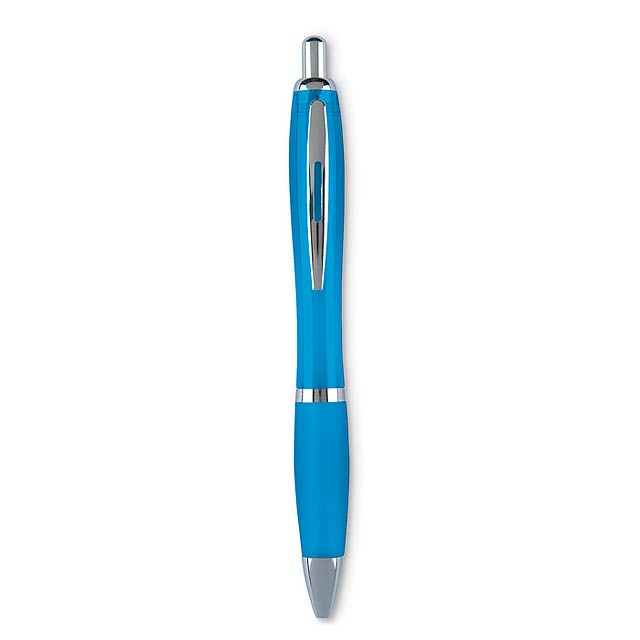 Plastové kuličkové pero - Riocolour - tyrkysová