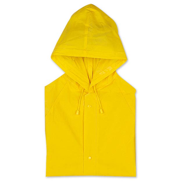 PVC raincoat with hood  - yellow