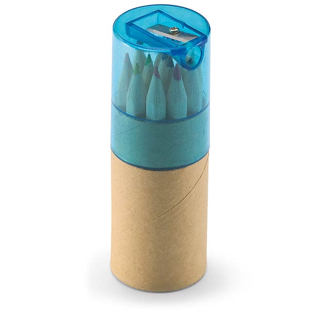 12-piece colour pencils  - transparent blue