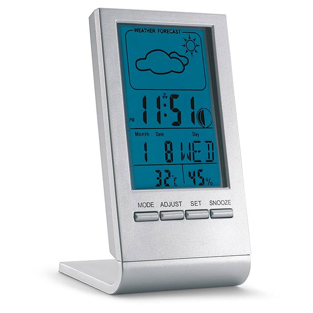Weatherstation with blue LCD  - silver
