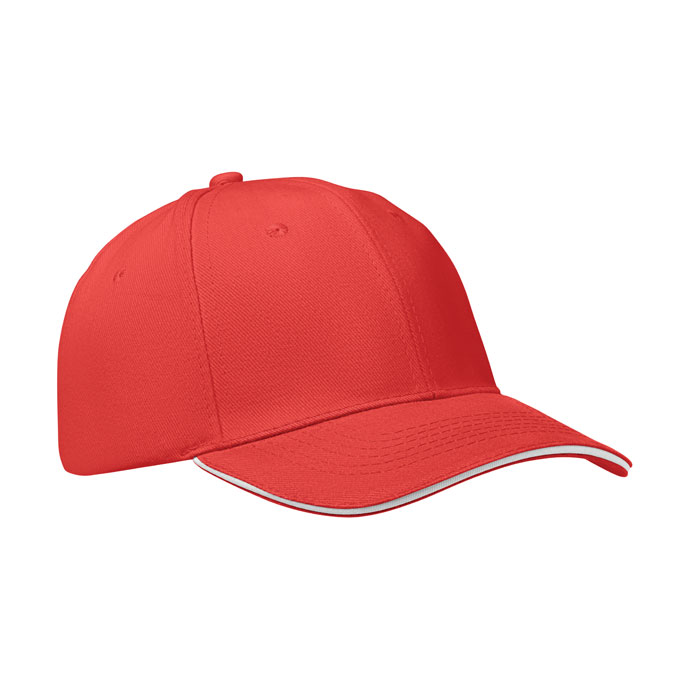 6 panel baseball cap - BUFFALO - white/red