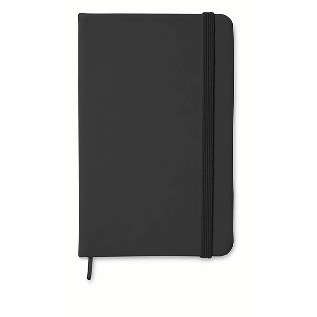 A6 Notebook ausgekleidet - schwarz